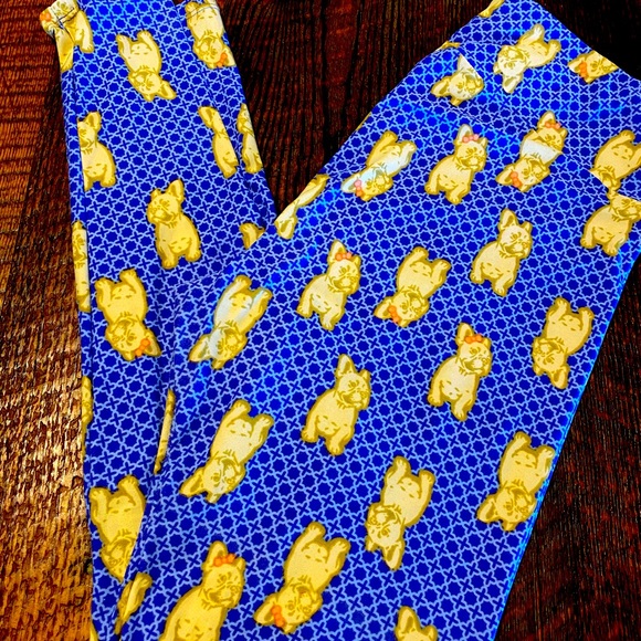 LulaRoe Frenchie girl leggings size TC - Picture 1 of 2